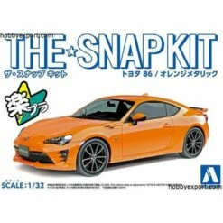 Aoshima Maquette Kit Fermeture Métallique Toyota 86 Orange