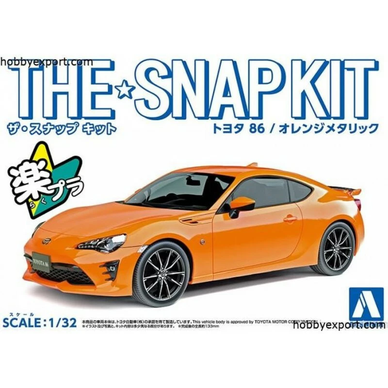 Aoshima Maquette Kit Fermeture Métallique Toyota 86 Orange 3 Aoshima Maquette Kit Fermeture Métallique Toyota 86 Orange
