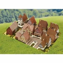 Maquette Carton Village Aux Maisons à Colombages