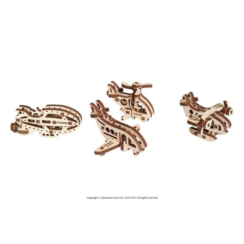 UGEARS Maquette Avion Avions Set De 4 Pièces, 62 Pièces, Hélicoptère 15pcs 4 UGEARS Maquette Avion Avions Set De 4 Pièces, 62 Pièces, Hélicoptère 15pcs – Image 2