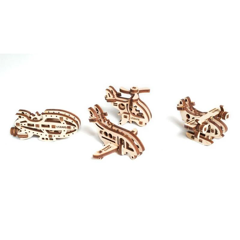 UGEARS Maquette Avion Avions Set De 4 Pièces, 62 Pièces, Hélicoptère 15pcs 5 UGEARS Maquette Avion Avions Set De 4 Pièces, 62 Pièces, Hélicoptère 15pcs – Image 3