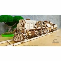 UGEARS Maquette Bois V-Express Train à Vapeur -France Chiffres Modèles Soldes 2024 ugears 8412085 v express train a vapeur 11