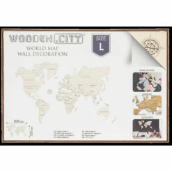 WOODEN CITY Maquette Carte Du Monde L