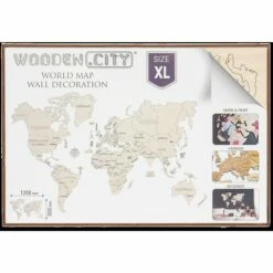 WOODEN CITY Maquette Carte Du Monde XL