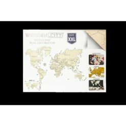 WOODEN CITY Maquette Carte Du Monde Xxl