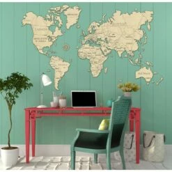 WOODEN CITY Maquette Carte Du Monde Xxl -France Chiffres Modèles Soldes 2024 wooden city wm505 carte du monde xxl 3