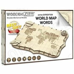 WOODEN CITY Maquette Carte Du Monde Expédition Série De Mots -France Chiffres Modèles Soldes 2024 wooden city wm508 carte du monde expedition serie de mots 6