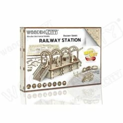 WOODEN CITY Maquette Gare -France Chiffres Modèles Soldes 2024 wooden city wr325 gare 6
